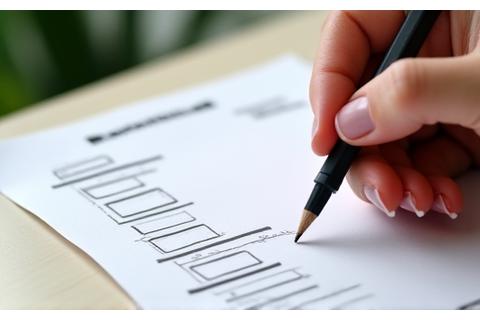 Mãos escrevendo em um checklist com um lápis, simbolizando a implementação de planos de bem-estar.