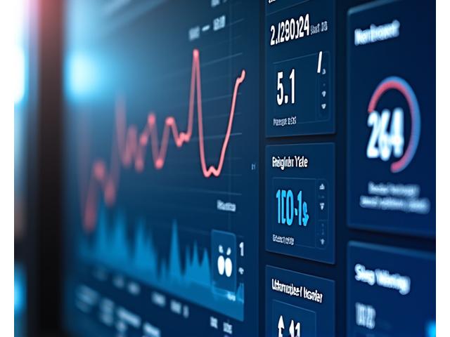Interface de dashboard digital exibindo gráficos de saúde, métricas de atividade, sono e frequência cardíaca em um layout limpo.