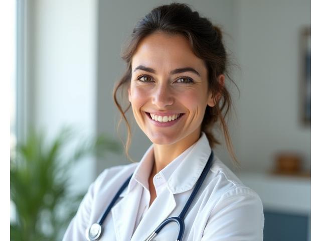 Dra. Ana Silva, nutricionista, sorrindo e com roupa profissional.